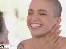 hot bald girl gif
