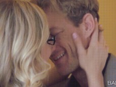 Passionate kisses from Secretary, Karla Kush gif