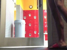 Muscle  Man J/O Concealing a Dildo Up His Ass In Front of A Man gif