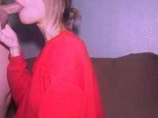 Got Her Tongue To The Balls, With A Dick In Her Mouth. gif