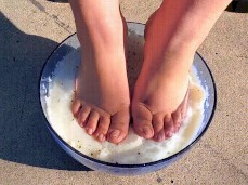 Sexy Lady with sexy Mashed Potatoes and candy feets gif