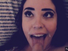 AHE ON CUMSHOT gif