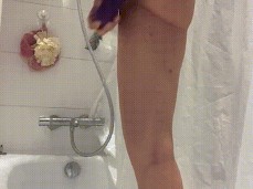 Leg up dildo fuck gif