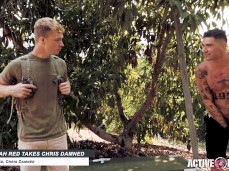 Dacotah Red catches Chris Damned jerking hs big cock outdoors 1208 gif