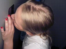 Gloryhole Thumbs Up + Deepthroat gif