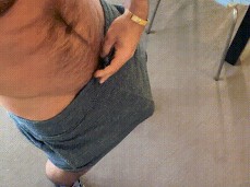 hairy-chested Carlitos17bcn's big, rock hard dick flash 0007-1 gif