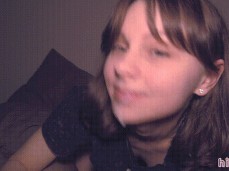Cute girl got cum in her mouth gif