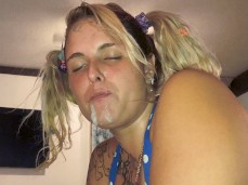 she sucks a lot of cum gif