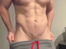 hot-chested Wildmansexx shows off huge bulge, then a massive cock 0005-1 gif
