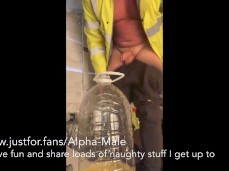 Cubby, smooth, uncut Brit in hi-vis loses his pants 0028-1 3 gif