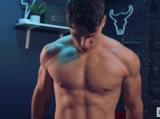 hung, smooth, hot-chested Malik piledriving handsome, uncut Presley 1140 gif