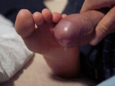 cum feet gif
