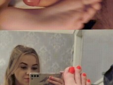 Hottest British Girlfriend Foot Fucks Like No Other gif