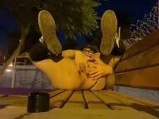 femboy fingers himself in public gif