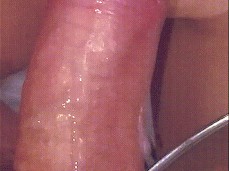 Cumshot into a Hot Mouth - Oral Creampie & SELFSUCK gif