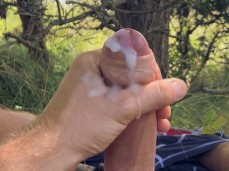 hung, uncut XLcumalot shoots a massive load on his own cock & groin 0022-1 gif