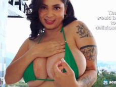 Kimi Velez Green Bikini - 0 gif
