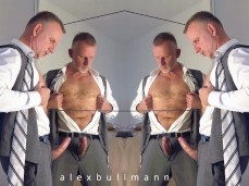 Hot, hung, horny dilf Alex Bullmann loses his three-pieced suit 0023-1 10 gif