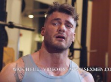 William Seed's big thick uncut cock oozes precum 0011 4 gif