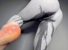 pee grey pants gif