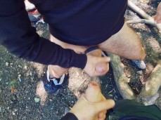Guy gets sucked in a public park by handsome, bearded, hung bear 0014-1 10 gif