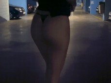Whoislilly shows off thong in parking garage gif
